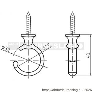 S&B 591025.4 kophaak 25 mm messing gepolijst - R40615250 - afbeelding 2