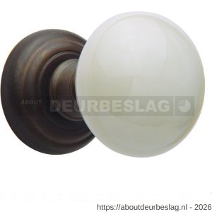 Mandelli1953 0644 deurknop op rozet 51x12 mm draaibaar antiek brons - R21013502 - afbeelding 1