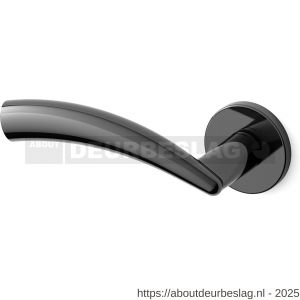 Mandelli1953 0771L Nadir deurkruk gatdeel op rozet 51x6 mm linkswijzend glanzend zwart - R21009603 - afbeelding 1