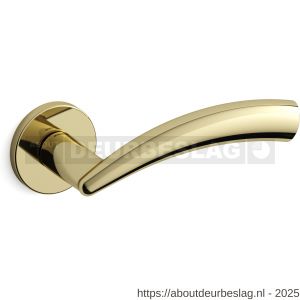 Mandelli1953 0771R Nadir deurkruk gatdeel op rozet 51x6 mm rechtswijzend messing gepolijst - R21009610 - afbeelding 1