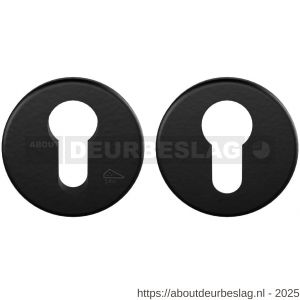 Mandelli1953 090 SKG*** veiligheids rozet set 54/52x10 mm mat zwart - R21017534 - afbeelding 1