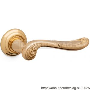 Mandelli1953 1021 Lord deurkruk op rozet 51x12 mm messing gepolijst-mat messing - R21014499 - afbeelding 1