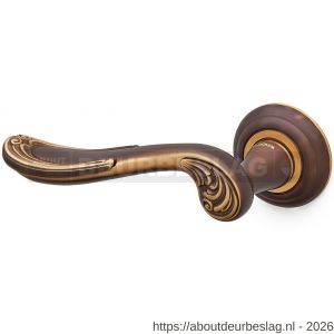 Mandelli1953 1021L Lord deurkruk gatdeel op rozet 51x12 mm linkswijzend mat brons - R21015247 - afbeelding 1