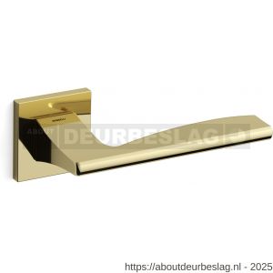 Mandelli1953 1031R Link deurkruk gatdeel op rozet 50x50x6 mm rechtswijzend messing gepolijst - R21009620 - afbeelding 1