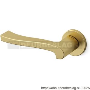 Mandelli1953 1071L Ola deurkruk gatdeel op rozet 51x6 mm linkswijzend mat messing - R21009627 - afbeelding 1