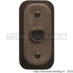 Mandelli1953 0108 beldrukker rechthoekig 80x40 mm antiek brons - R21013404 - afbeelding 1