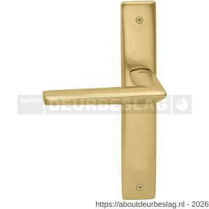 Mandelli1953 1080L PC72 Isi deurkruk gatdeel op langschild 240x40 mm PC72 linkswijzend mat messing - R21015377 - afbeelding 1