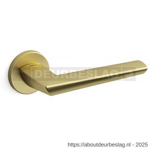 Mandelli1953 1081R Isi deurkruk gatdeel op rozet 51x6 mm rechtswijzend mat messing - R21009638 - afbeelding 1