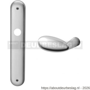 Mandelli1953 1090L blind Led deurkruk gatdeel op langschild 238x40 mm blind linkswijzend mat chroom - R21016085 - afbeelding 1