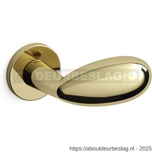 Mandelli1953 1091R Led deurkruk gatdeel op rozet 51x6 mm rechtswijzend messing gepolijst - R21009645 - afbeelding 1