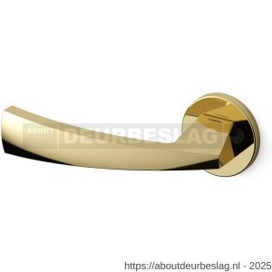 Mandelli1953 1131L Mitos deurkruk gatdeel op rozet 51x6 mm linkswijzend messing gepolijst - R21009653 - afbeelding 1