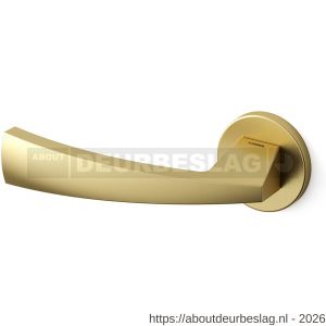 Mandelli1953 1131L Mitos deurkruk gatdeel op rozet 51x6 mm linkswijzend mat messing - R21009651 - afbeelding 1