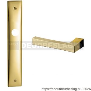 Mandelli1953 1160L PC85 Telis deurkruk gatdeel op langschild 240x40 mm PC85 linkswijzend messing gepolijst - R21015628 - afbeelding 1