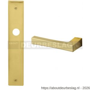 Mandelli1953 1160L PC92 Telis deurkruk gatdeel op langschild 240x40 mm PC92 linkswijzend mat messing - R21015449 - afbeelding 1