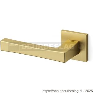 Mandelli1953 1161L Telis deurkruk gatdeel op rozet 50x50x6 mm linkswijzend mat messing - R21009668 - afbeelding 1