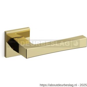 Mandelli1953 1161R Telis deurkruk gatdeel op rozet 50x50x6 mm rechtswijzend messing gepolijst - R21009671 - afbeelding 1