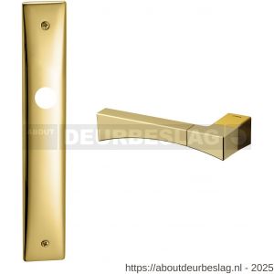 Mandelli1953 1170L PC85 Life deurkruk gatdeel op langschild 240x40 mm PC85 linkswijzend messing gepolijst-mat messing - R21012069 - afbeelding 1