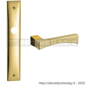 Mandelli1953 1170R PC55 Life deurkruk gatdeel op langschild 240x40 mm PC55 messing gepolijst-mat messing - R21012074 - afbeelding 1