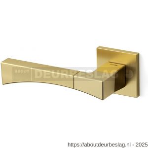 Mandelli1953 1171L Life deurkruk gatdeel op rozet 50x50x6 mm linkswijzend mat messing-messing gepolijst - R21009678 - afbeelding 1