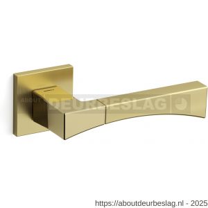 Mandelli1953 1171R Life deurkruk gatdeel op rozet 50x50x6 mm rechtswijzend mat messing-messing gepolijst - R21009679 - afbeelding 1