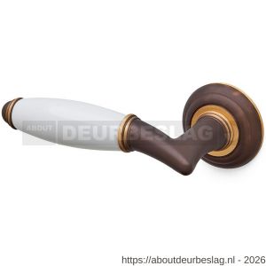 Mandelli1953 1201L Melody deurkruk gatdeel op rozet 51x12 mm linkswijzend mat brons - R21015249 - afbeelding 1
