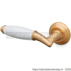 Mandelli1953 1201L Melody deurkruk gatdeel op rozet 51x12 mm linkswijzend mat messing - R21015187 - afbeelding 1