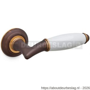 Mandelli1953 1201R Melody deurkruk gatdeel op rozet 51x12 mm rechtswijzend mat brons - R21015250 - afbeelding 1