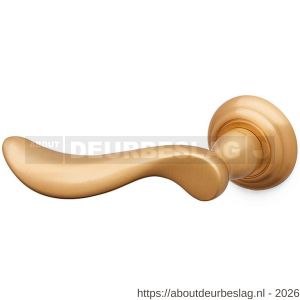 Mandelli1953 1211L Norma deurkruk gatdeel op rozet 51x12 mm linkswijzend mat messing - R21015165 - afbeelding 1