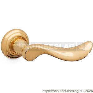 Mandelli1953 1211R Norma deurkruk gatdeel op rozet 51x12 mm rechtswijzend messing gepolijst - R21015164 - afbeelding 1