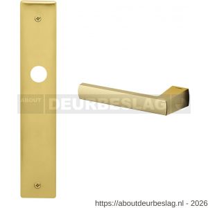 Mandelli1953 1290L PC85 Fan deurkruk gatdeel op langschild 240x40 mm PC85 linkswijzend mat messing - R21015336 - afbeelding 1