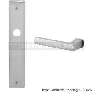 Mandelli1953 1290L PC92 Fan deurkruk gatdeel op langschild 240x40 mm PC92 linkswijzend mat chroom - R21016035 - afbeelding 1