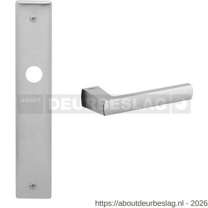 Mandelli1953 1290R BB72 Fan deurkruk gatdeel op langschild 240x40 mm BB72 rechtswijzend mat chroom - R21016038 - afbeelding 1