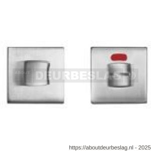 Mandelli1953 1291/115RFV-RW toiletgarnituur vierkant 50x6 mm met rood-wit indicator mat chroom - R21011705 - afbeelding 1