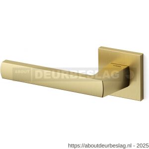 Mandelli1953 1291L Fan deurkruk gatdeel op rozet 50x50x6 mm linkswijzend mat messing - R21009692 - afbeelding 1