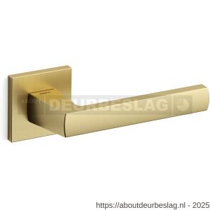 Mandelli1953 1291R Fan deurkruk gatdeel op rozet 50x50x6 mm rechtswijzend mat messing - R21009693 - afbeelding 1