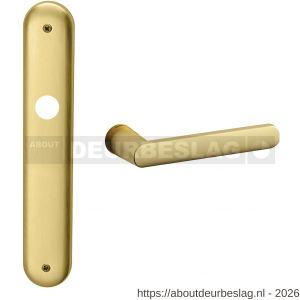 Mandelli1953 1300R BB72 Zante deurkruk gatdeel op langschild 238x40 mm BB72 rechtswijzend mat messing - R21015466 - afbeelding 1