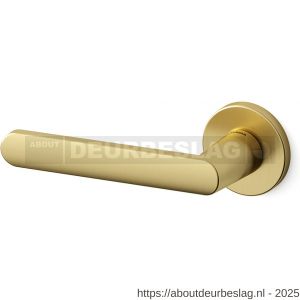 Mandelli1953 1301L Zante deurkruk gatdeel op rozet 51x6 mm linkswijzend mat messing - R21009698 - afbeelding 1