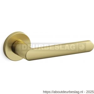 Mandelli1953 1301R Zante deurkruk gatdeel op rozet 51x6 mm rechtswijzend mat messing - R21009699 - afbeelding 1