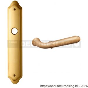 Mandelli1953 1340 PC55 Hartu deurkruk op langschild 260x47 mm PC55 mat messing - R21014781 - afbeelding 1