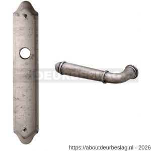 Mandelli1953 1340L PC55 Hartu deurkruk gatdeel op langschild 260x47 mm PC55 linkswijzend antiek chroom - R21015809 - afbeelding 1