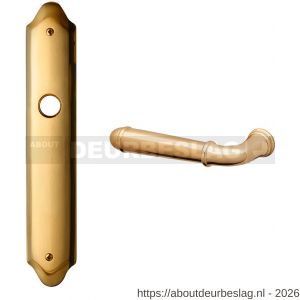 Mandelli1953 1340L PC72 Hartu deurkruk gatdeel op langschild 260x47 mm PC72 linkswijzend messing gepolijst - R21015559 - afbeelding 1
