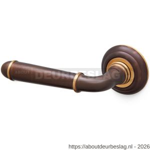 Mandelli1953 1341L Hartù deurkruk gatdeel op rozet 51x12 mm linkswijzend mat brons - R21015245 - afbeelding 1