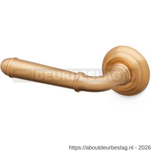 Mandelli1953 1341L Hartù deurkruk gatdeel op rozet 51x12 mm linkswijzend mat messing - R21015185 - afbeelding 1