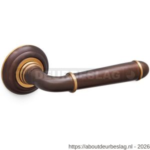 Mandelli1953 1341R Hartù deurkruk gatdeel op rozet 51x12 mm rechtswijzend mat brons - R21015246 - afbeelding 1