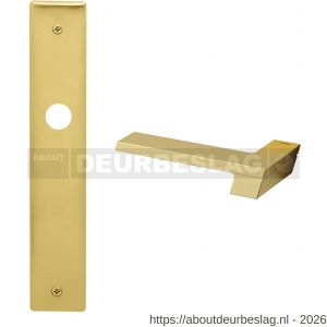 Mandelli1953 1370L blind Jet deurkruk gatdeel op langschild 240x40 mm blind linkswijzend mat messing - R21015387 - afbeelding 1