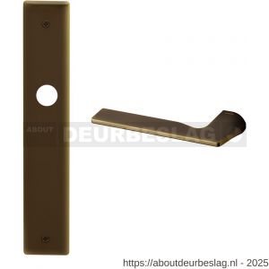 Mandelli1953 1460L blind Kiri deurkruk gatdeel op langschild 240x40 mm blind linkswijzend mat brons - R21016145 - afbeelding 1