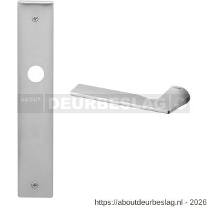 Mandelli1953 1460L BB56 Kiri deurkruk gatdeel op langschild 240x40 mm BB56 linkswijzend mat chroom - R21016072 - afbeelding 1