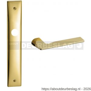 Mandelli1953 1460R BB72 Kiri deurkruk gatdeel op langschild 240x40 mm BB72 rechtswijzend messing gepolijst - R21015578 - afbeelding 1