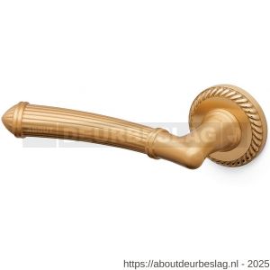 Mandelli1953 1511L Aurora deurkruk gatdeel op rozet 51x10 mm linkswijzend mat messing-messing gepolijst - R21015193 - afbeelding 1