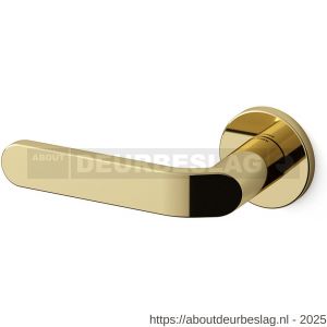 Mandelli1953 1611L Callas deurkruk gatdeel op rozet 51x6 mm linkswijzend messing gepolijst - R21009752 - afbeelding 1